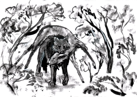 Иллюстрация к «Сказу о Чёрном Дьяволе», А. Хомякова, г. Дальнегорск.